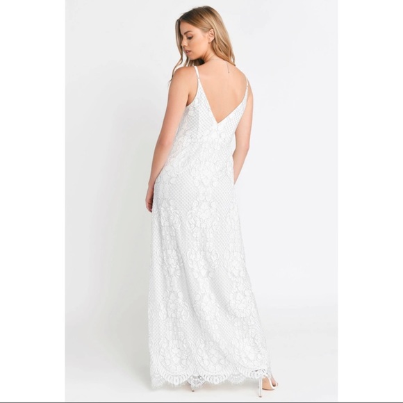 *NWT* Tobi Swoon Over You White Lace Maxi Dress Size M - Picture 3 of 8